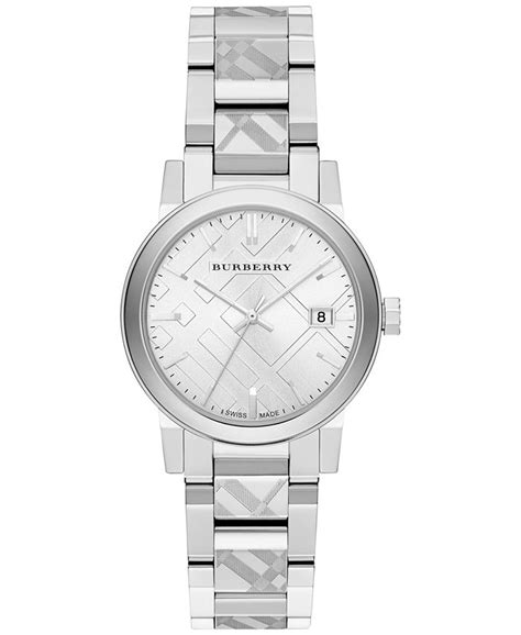 Burberry Women's Swiss Stainless Steel Bracelet Watch 34mm 